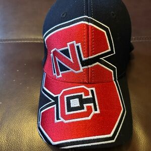 Top of the World Black Cap with Red Accents